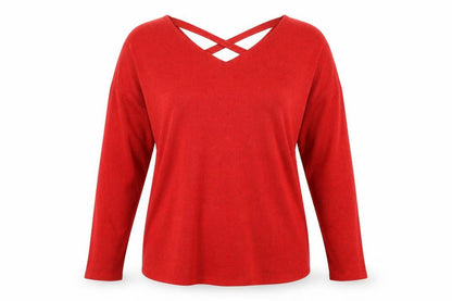 Womens UK Size 14 F&F Red Pullover Jumper