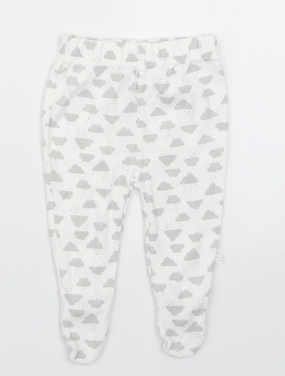 Primark Baby White Geometric  Capri Trousers Size 0-3 Months