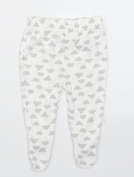 Primark Baby White Geometric  Capri Trousers Size 0-3 Months