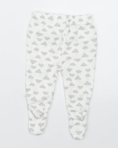 Primark Baby White Geometric  Capri Trousers Size 0-3 Months