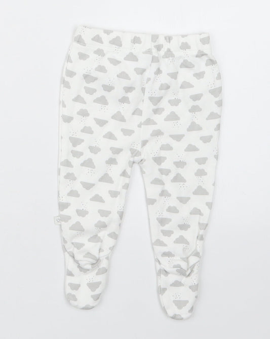 Primark Baby White Geometric  Capri Trousers Size 0-3 Months