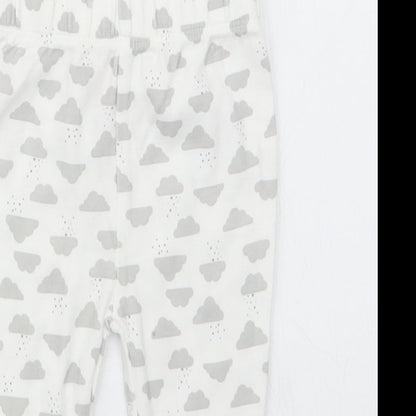 Primark Baby White Geometric  Capri Trousers Size 0-3 Months