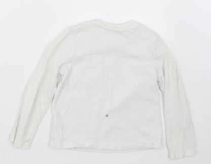 George Girls White   Basic T-Shirt Size 3-4 Years