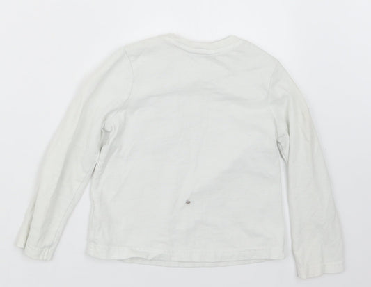 George Girls White   Basic T-Shirt Size 3-4 Years