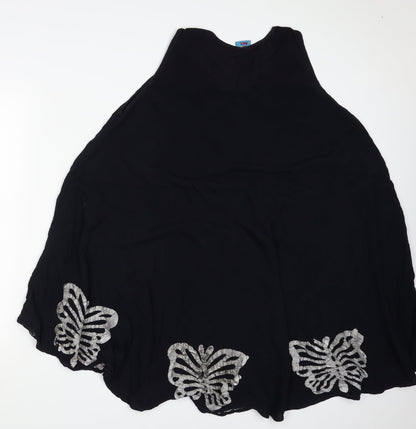 Miss Euro Style Womens Blue Animal Print  A-Line  Size M