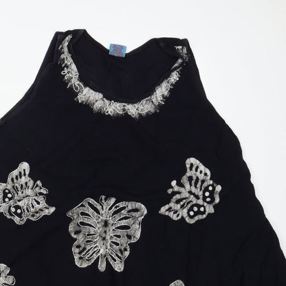 Miss Euro Style Womens Blue Animal Print  A-Line  Size M