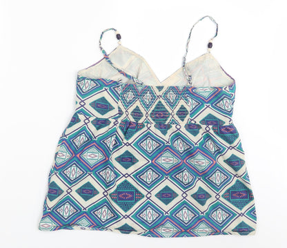 F&F Womens Green Argyle/Diamond  Basic Tank Size 16