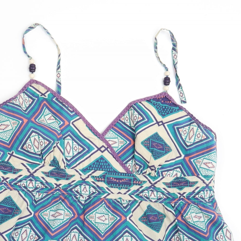 F&F Womens Green Argyle/Diamond  Basic Tank Size 16