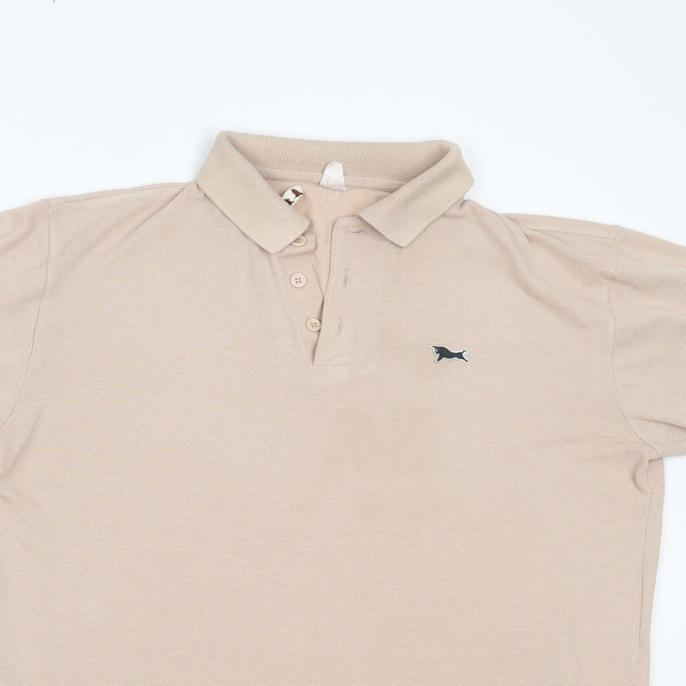 B Cash Mens Beige    Polo Size 42