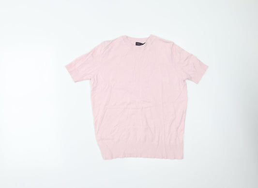 Womens UK Size 8 Marks and Spencer Pink Basic T-Shirt