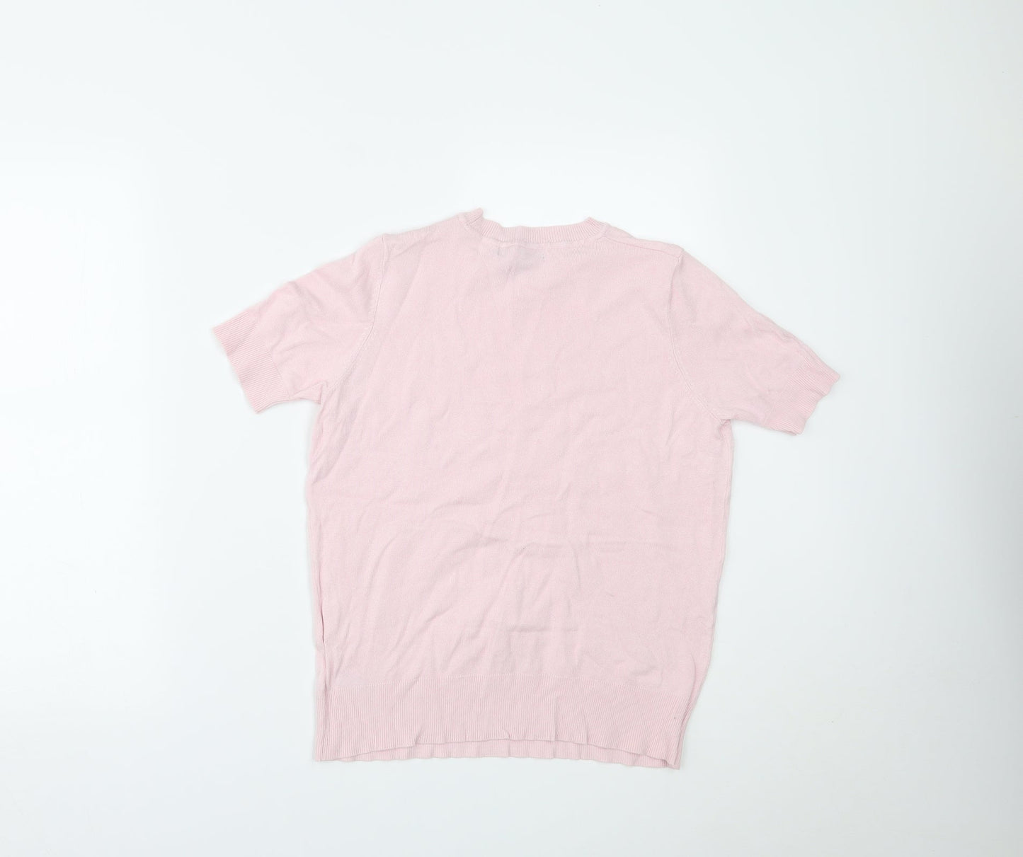 Womens UK Size 8 Marks and Spencer Pink Basic T-Shirt