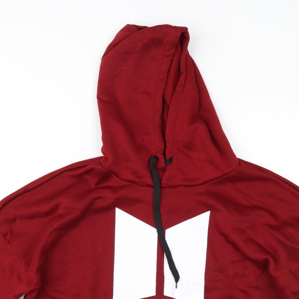 Fancyqube Womens Red   Pullover Hoodie Size M