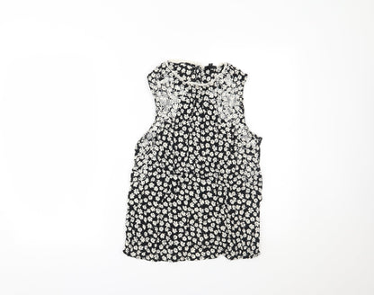 Womens UK Size 10 River Island Black Basic Tank
