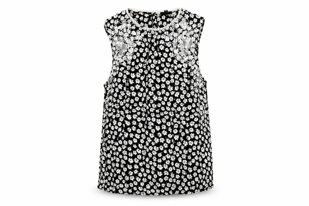 Womens UK Size 10 River Island Black Basic Tank