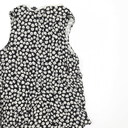 Womens UK Size 10 River Island Black Basic Tank