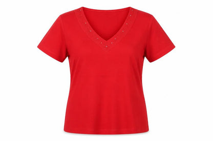 Bonmarché Womens Red Basic T-Shirt Size M