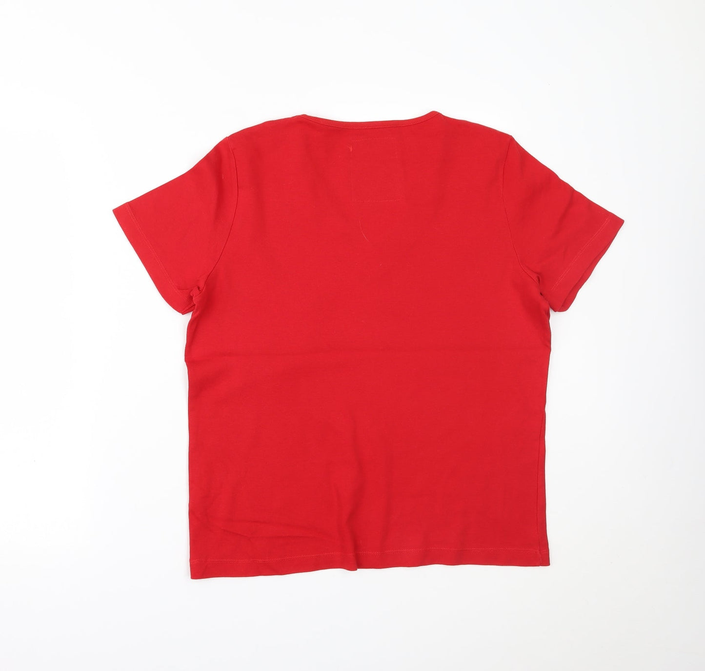 Womens UK Size M BM Red Basic T-Shirt