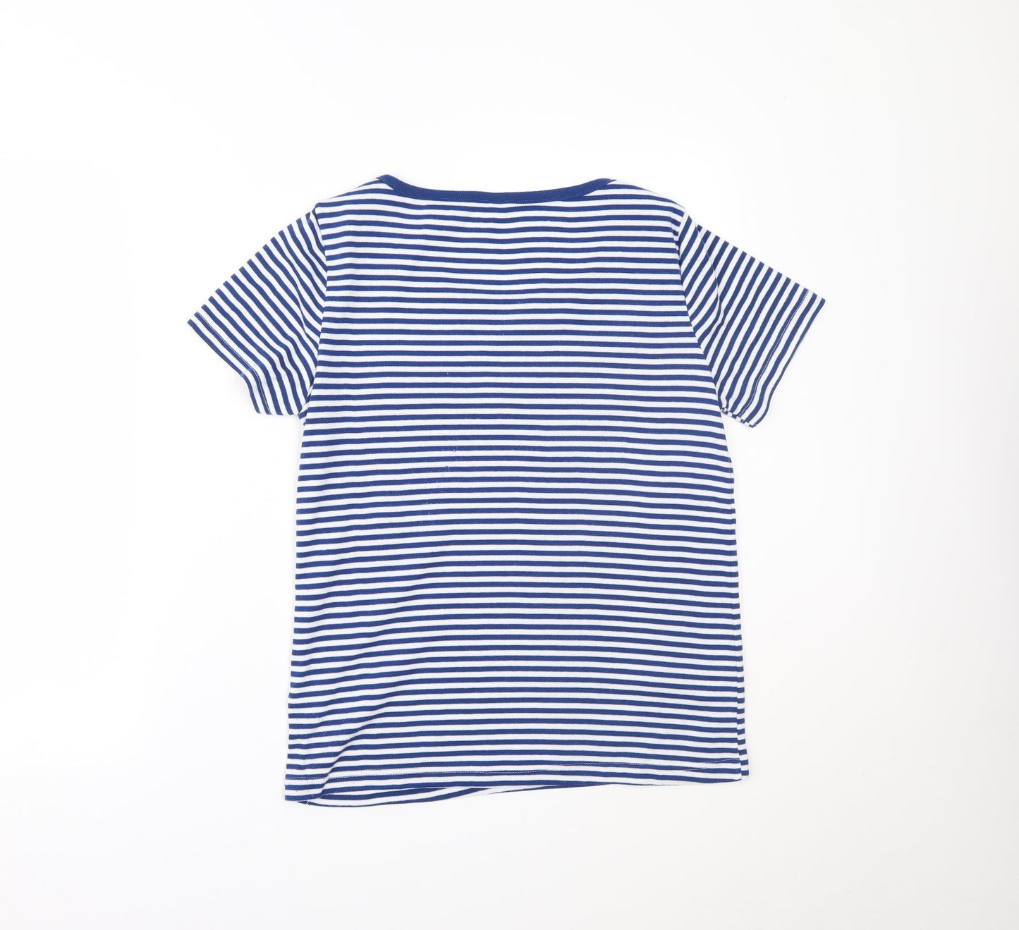 Womens UK Size S BM Blue Basic T-Shirt