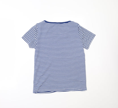 Womens UK Size S BM Blue Basic T-Shirt