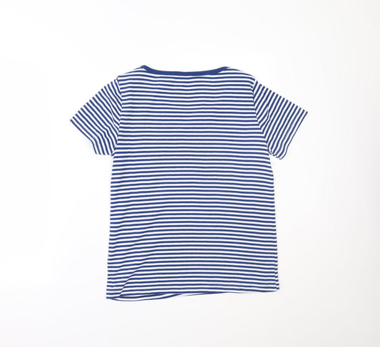 Womens UK Size S BM Blue Basic T-Shirt
