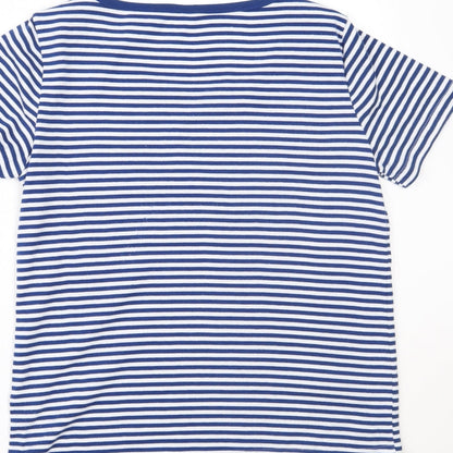 Womens UK Size S BM Blue Basic T-Shirt