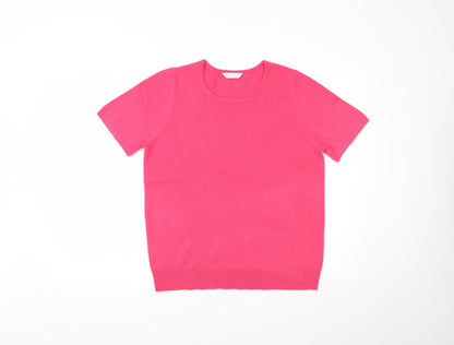 Womens UK Size 16 BHS Pink Basic T-Shirt