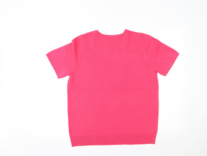 Womens UK Size 16 BHS Pink Basic T-Shirt
