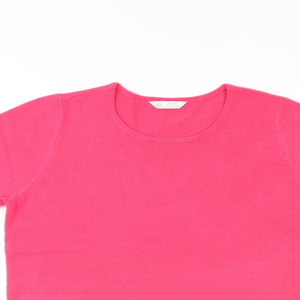 Womens UK Size 16 BHS Pink Basic T-Shirt
