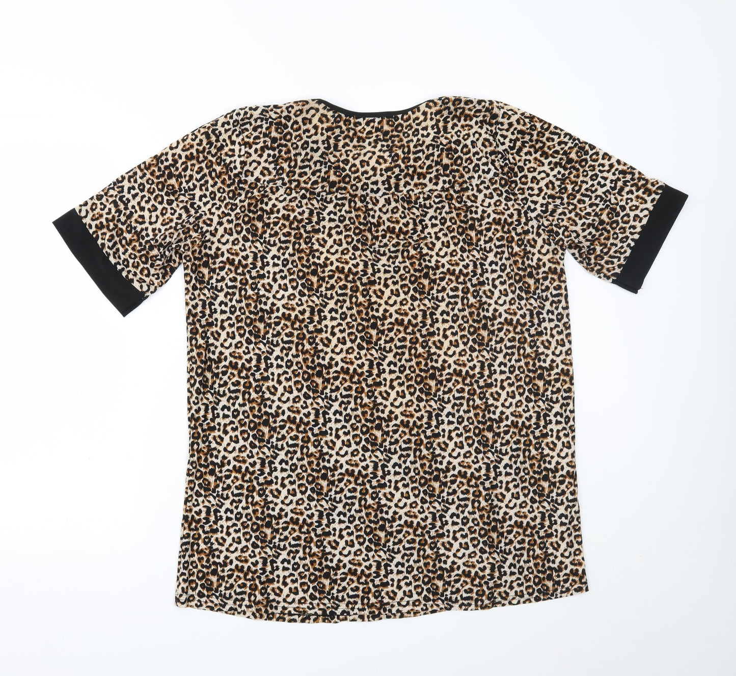 Womens UK Size L cecilia Brown Basic Blouse