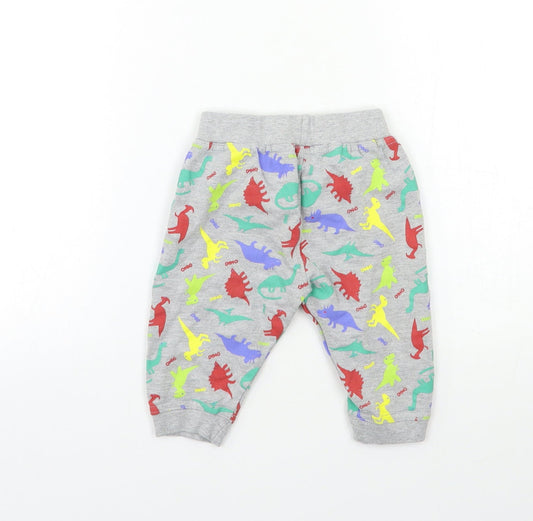 Baby Bug Baby Grey Geometric  Kimono Lounge Pants Size 6-9 Months