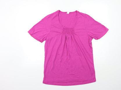 Womens UK Size 12 Preworn Purple Basic T-Shirt