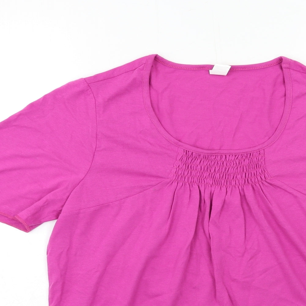 Womens UK Size 12 Preworn Purple Basic T-Shirt