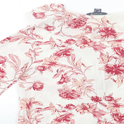 Primark Womens White Floral  Basic Blouse Size 6