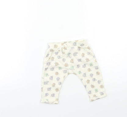 George Baby Beige Animal Print  Jogger Trousers Size 3-6 Months  - Lion king