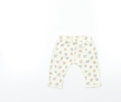 George Baby Beige Animal Print  Jogger Trousers Size 3-6 Months  - Lion king