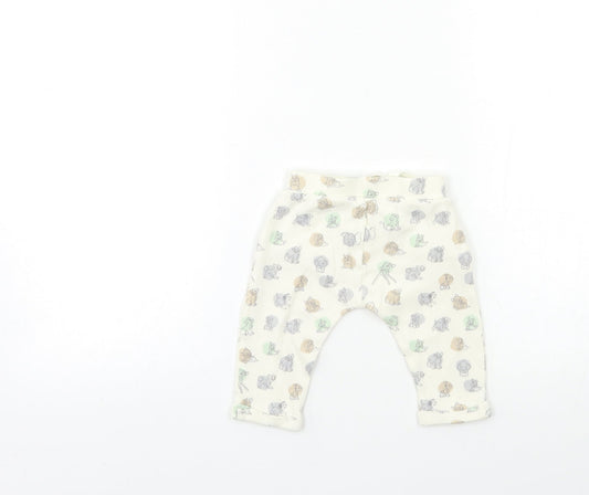 George Baby Beige Animal Print  Jogger Trousers Size 3-6 Months  - Lion king