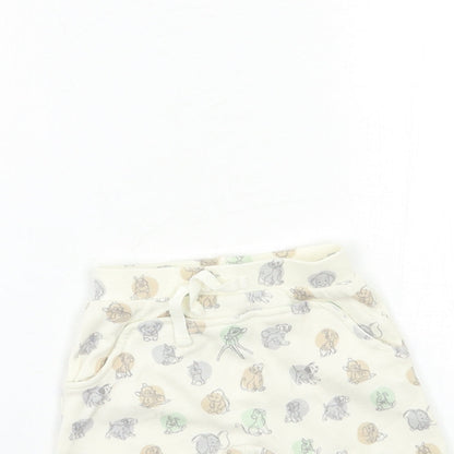 George Baby Beige Animal Print  Jogger Trousers Size 3-6 Months  - Lion king