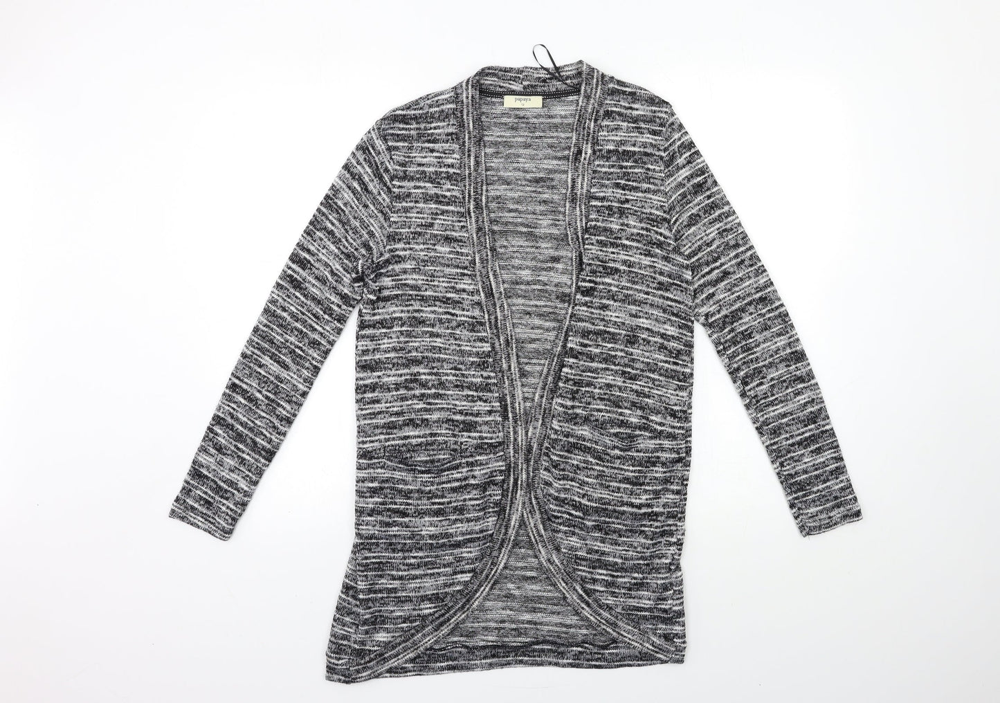 Womens UK Size 12 Papaya Black Cardigan Jumper