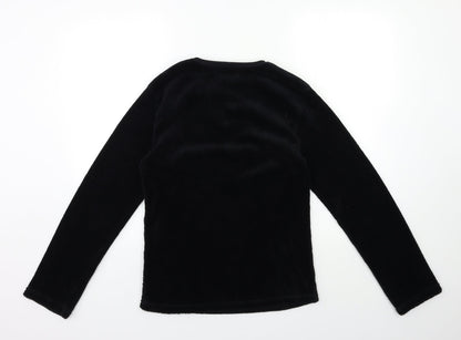 Hudson Boys Black  Fleece  Pyjama Top Size S