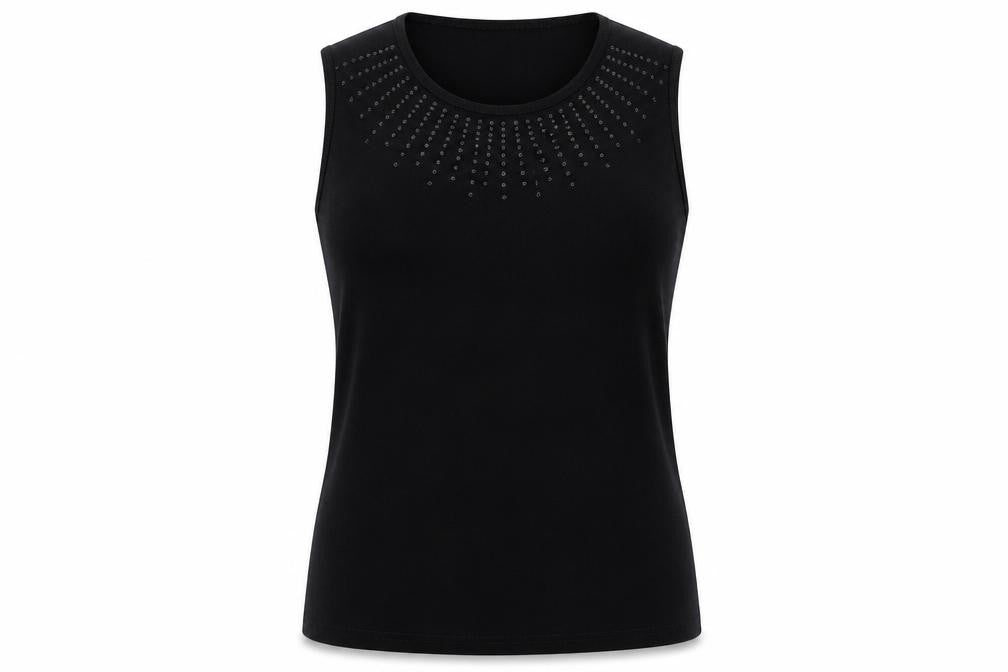 Womens UK Size 14 EWM Black Basic Blouse