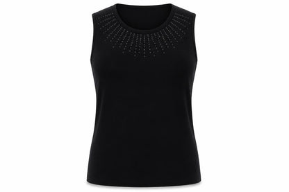 Womens UK Size 14 EWM Black Basic Blouse