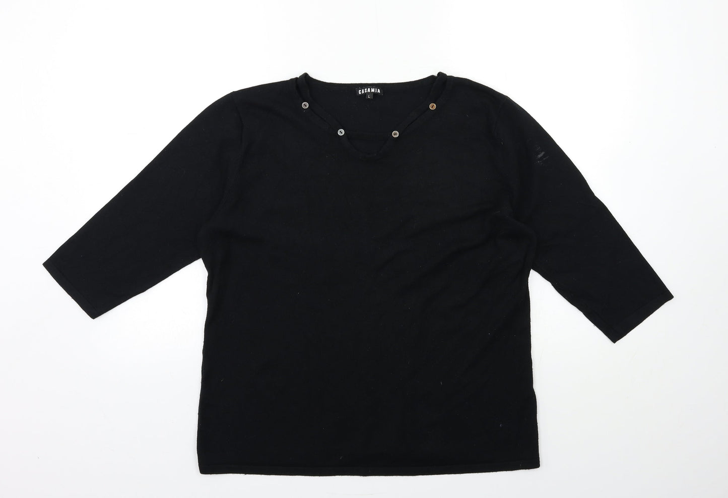 Womens UK Size L casamia Black Pullover Jumper