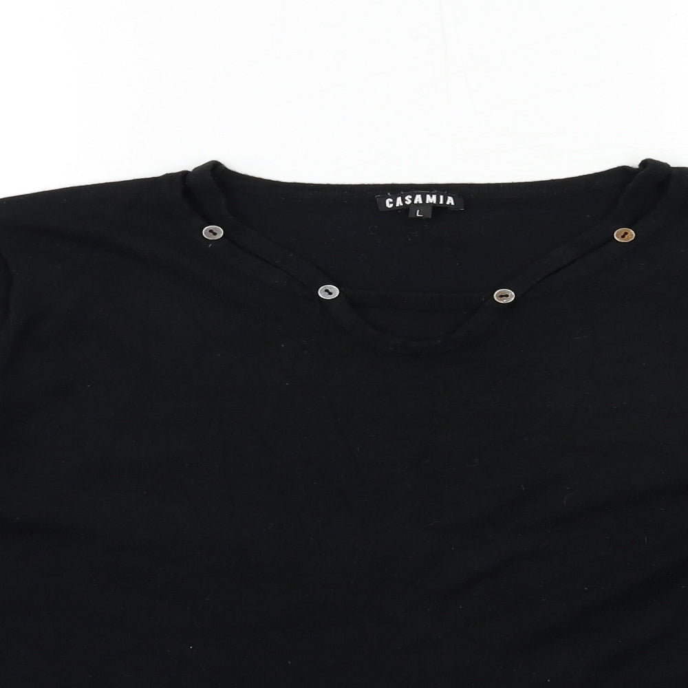 Womens UK Size L casamia Black Pullover Jumper