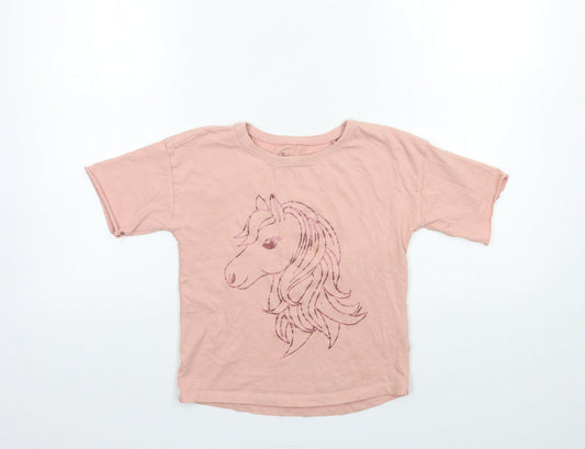 TU Girls Pink   Basic T-Shirt Size 9 Years