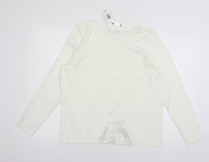 Womens UK Size 20 Papaya White Pullover Jumper