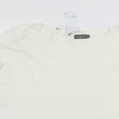 Womens UK Size 20 Papaya White Pullover Jumper
