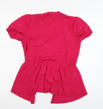 TU Womens Pink  Knit Cardigan Jumper Size 8