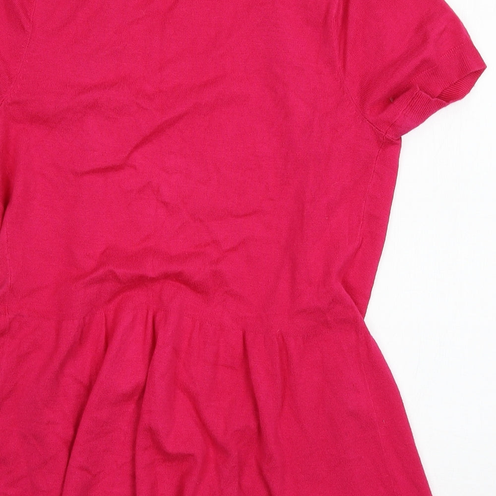 TU Womens Pink  Knit Cardigan Jumper Size 8
