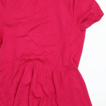 TU Womens Pink  Knit Cardigan Jumper Size 8