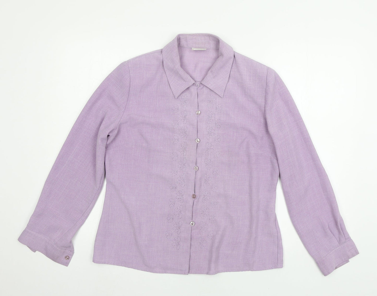 Womens UK Size 12 Preworn Purple Basic Blouse